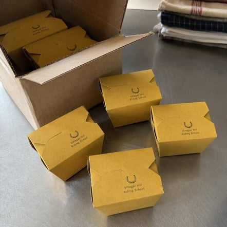 Customized Takeout Boxes in use
