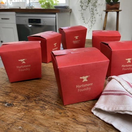 Customized Takeout Boxes in use