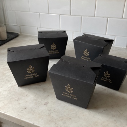 Customized Takeout Boxes in use